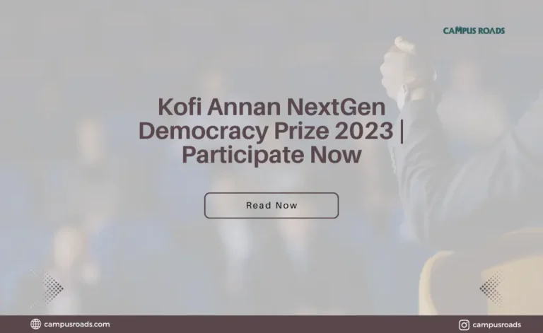 Kofi Annan NextGen Democracy Prize 2023 | Participate Now